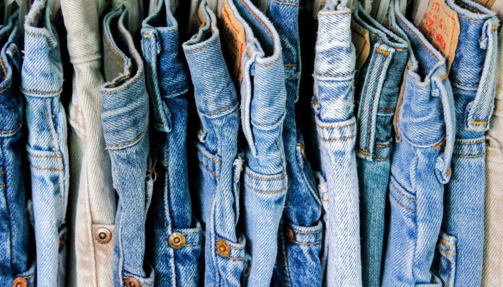 A collection of jeans