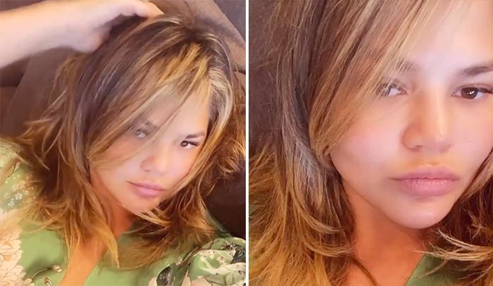 Chrissy Teigen's new hairstyle