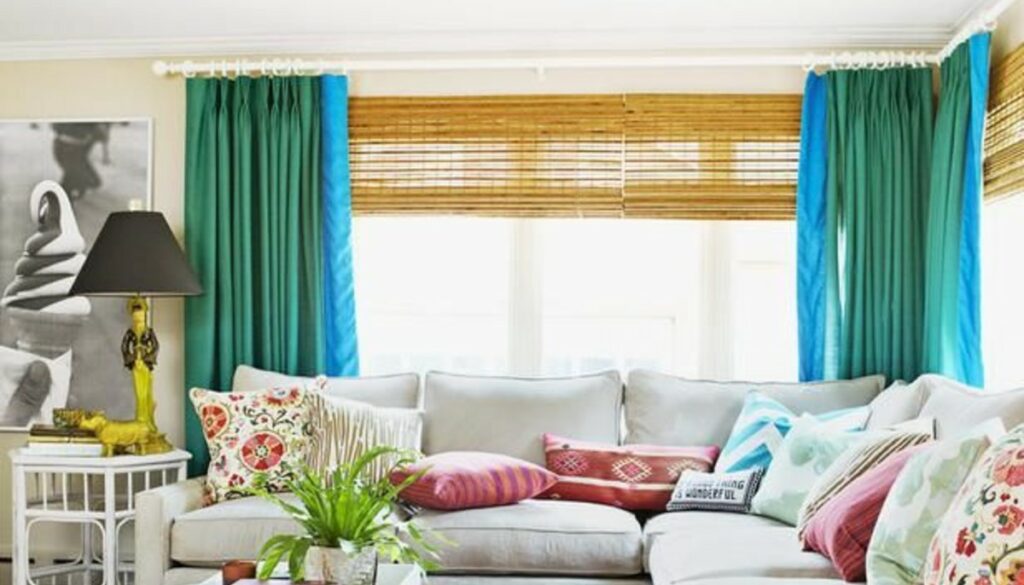window treatments in a living room