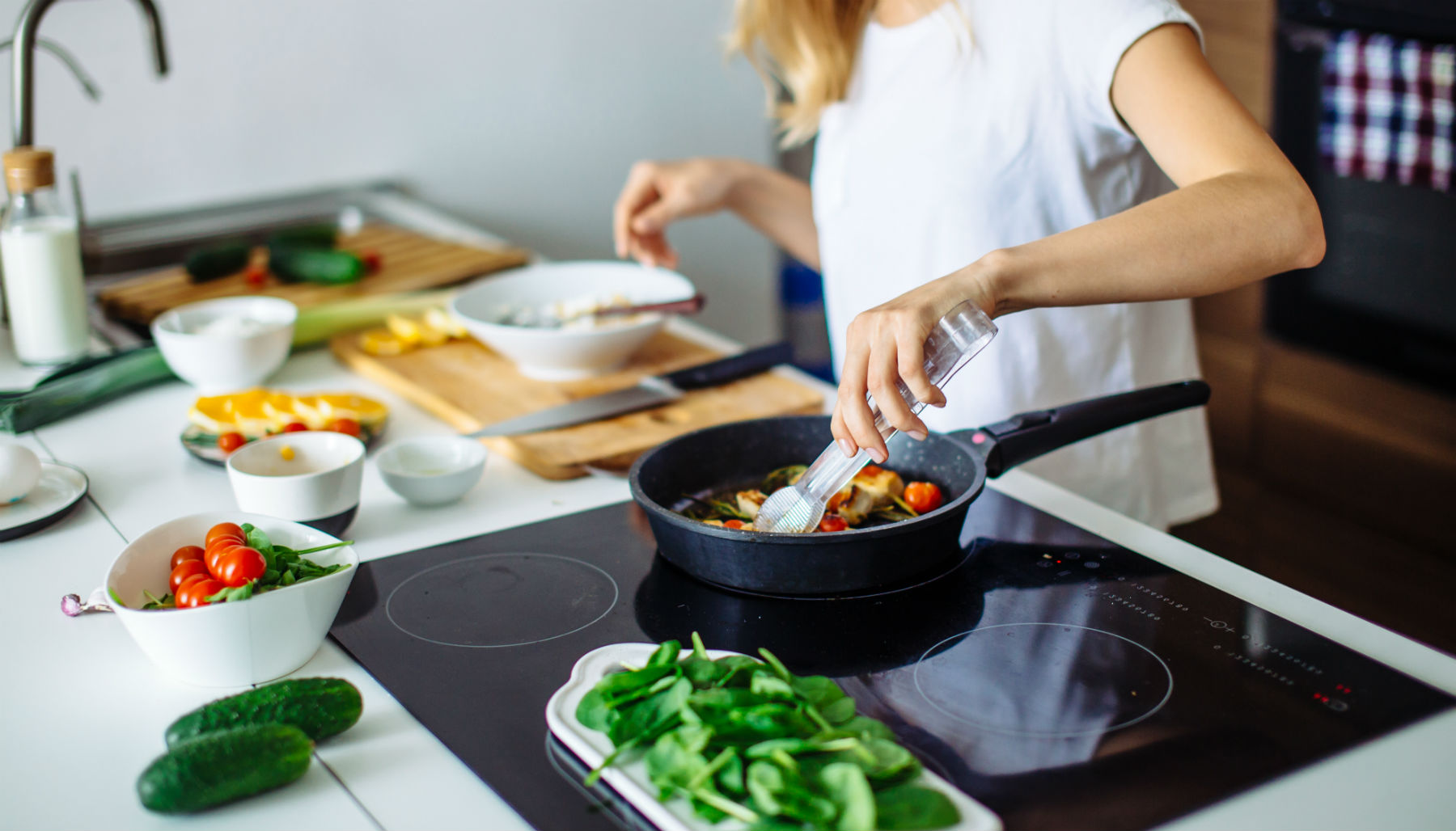 woman cooking