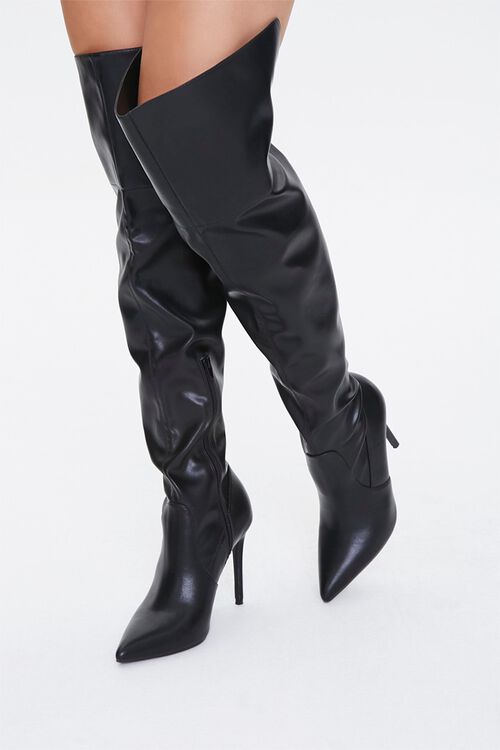 black knee high boots Forever 21