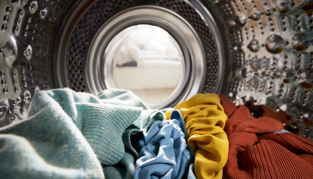 view inside a washing machine