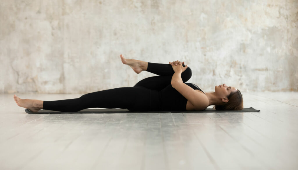 woman stretching