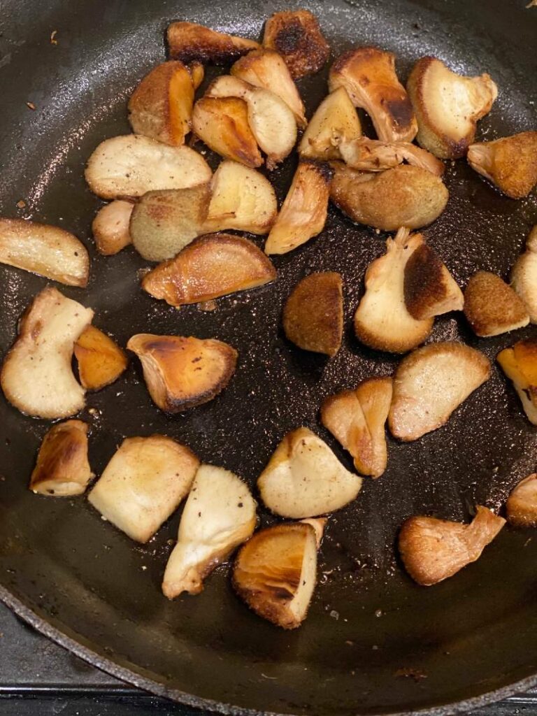 mushrooms cooking