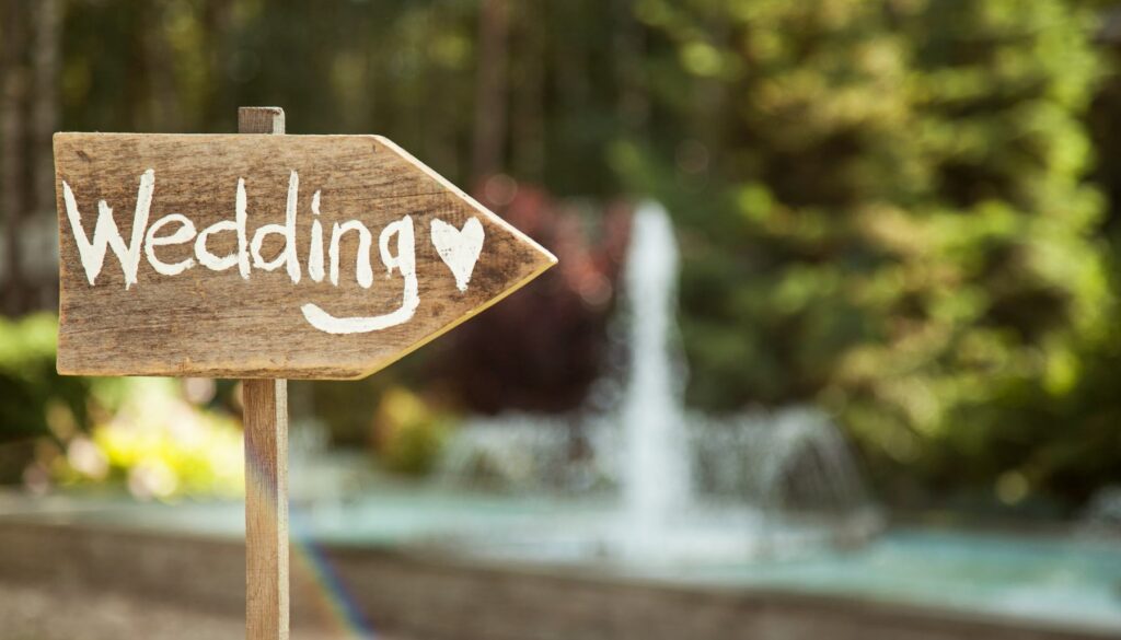 wedding sign