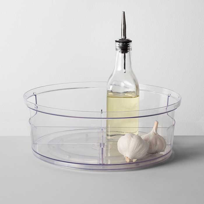 clear plastic lazy susan turntable