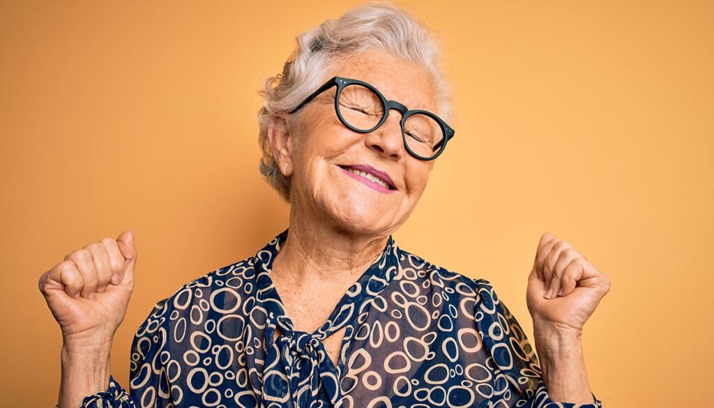 Happy older woman