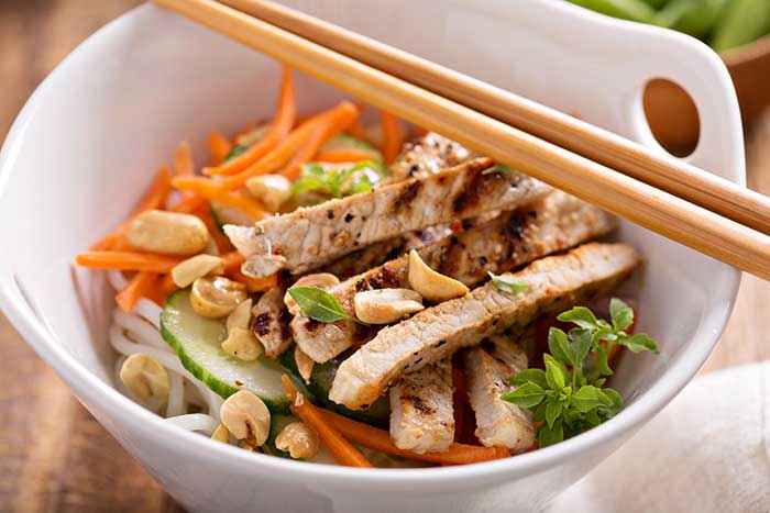 Asian chicken salad peanut dressing