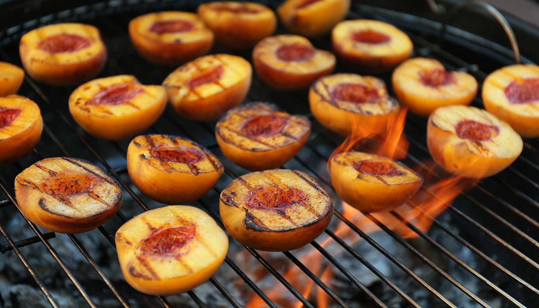 peaches on the grill