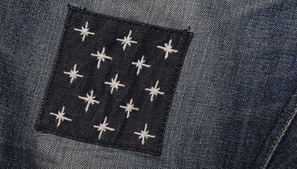 Denim sashiko patch