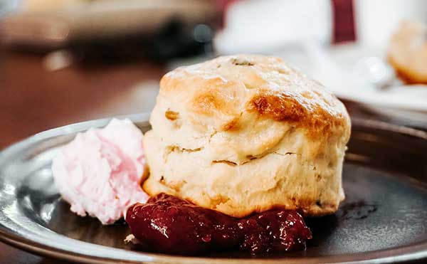 strawberry butter and scone
