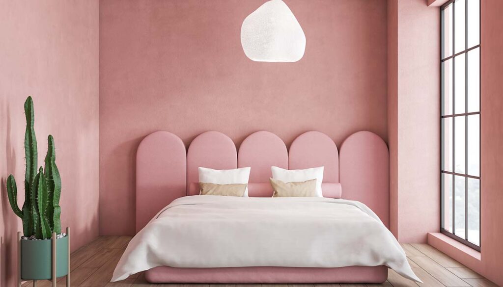 pale pink bedroom