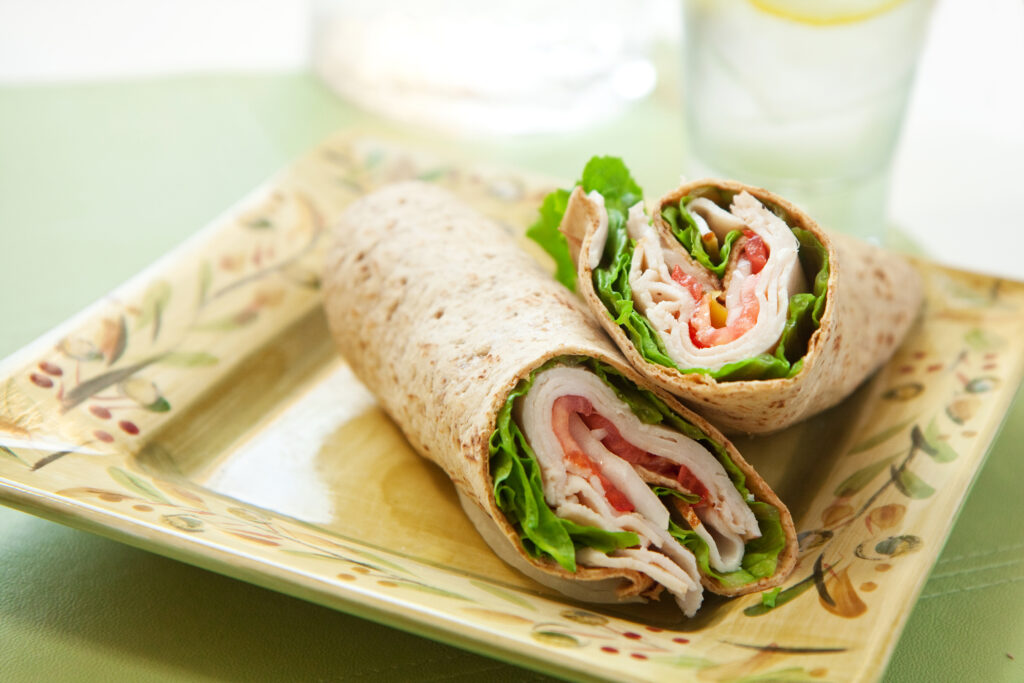 Simple turkey wrap