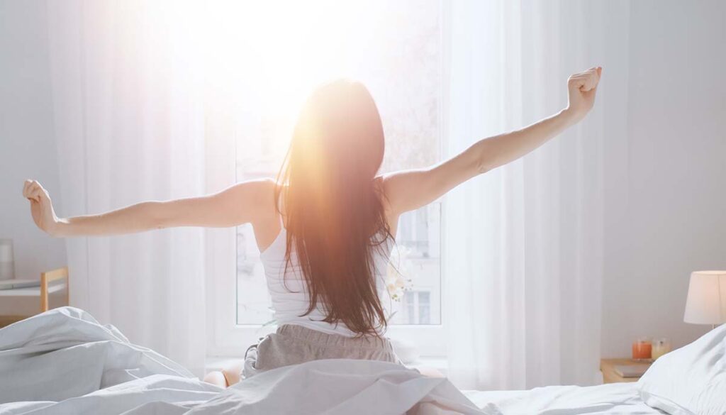 increase sunlight exposure, waking up