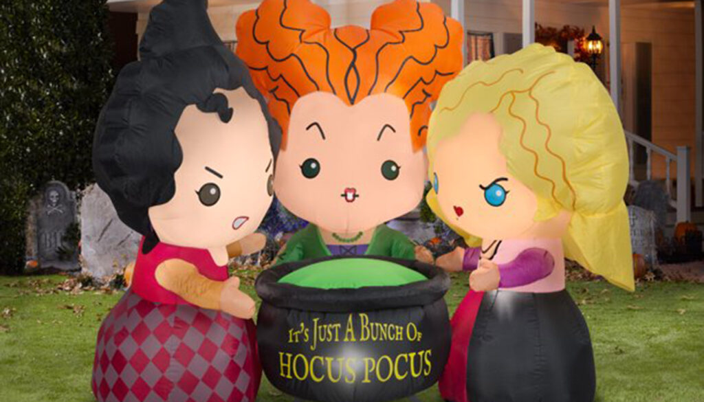 Hocus Pocus inflatable lawn decor for Halloween
