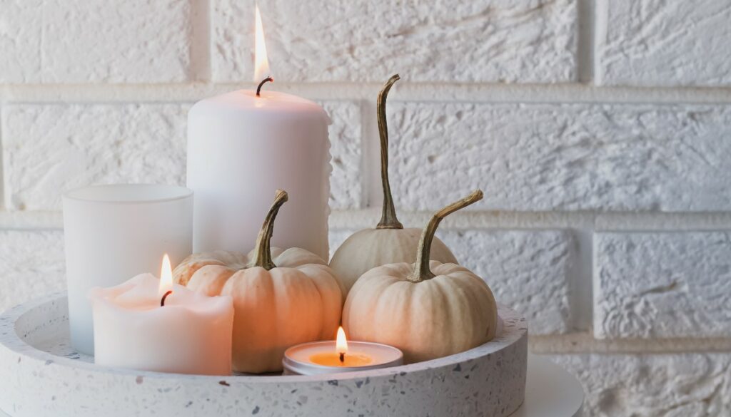 pumpkins and candles