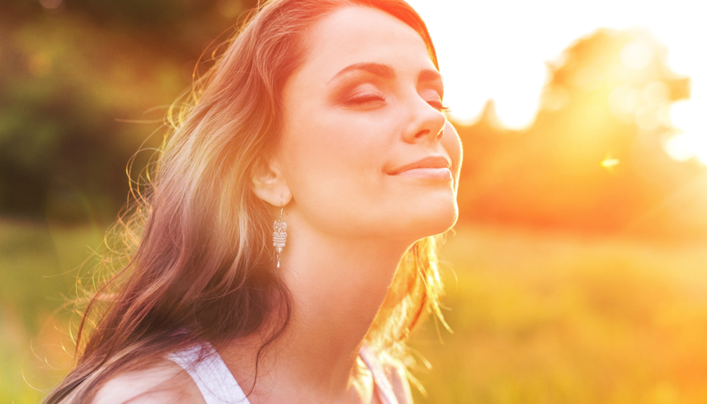 Woman relaxing in the sun