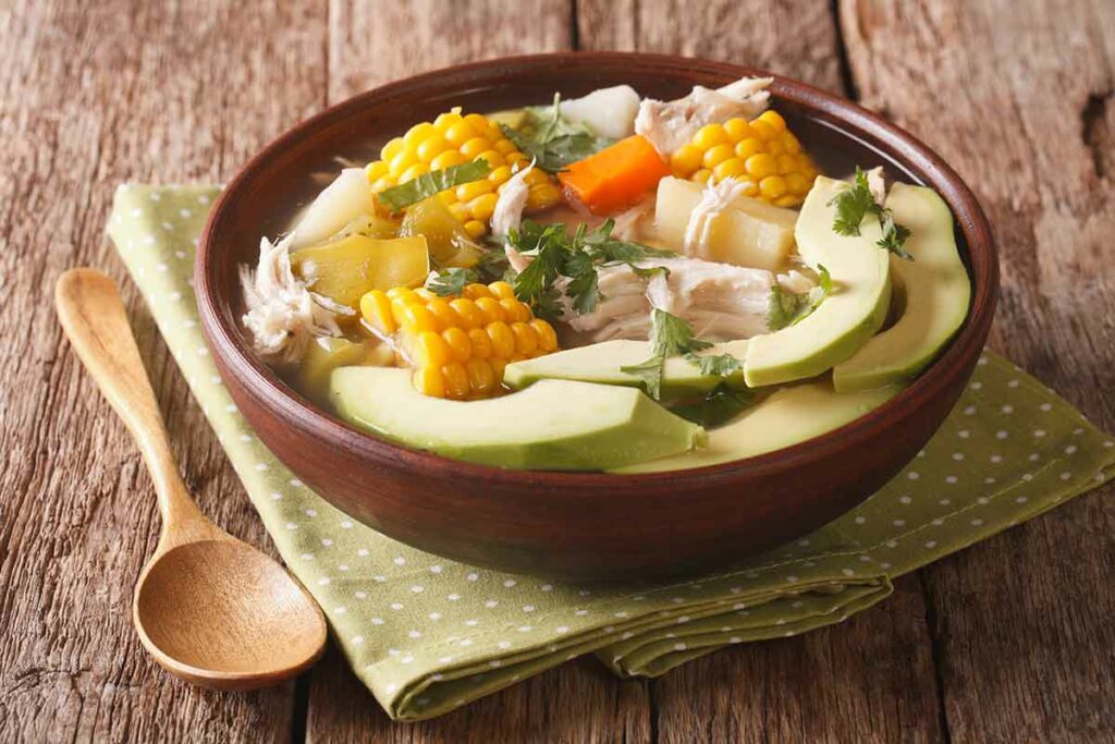 Colombian Ajiaco, chicken and potato soup
