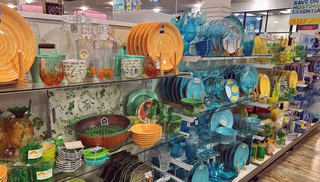 dishware at HomeGoods