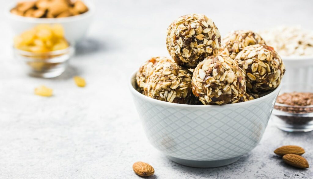 protein balls in a bowl