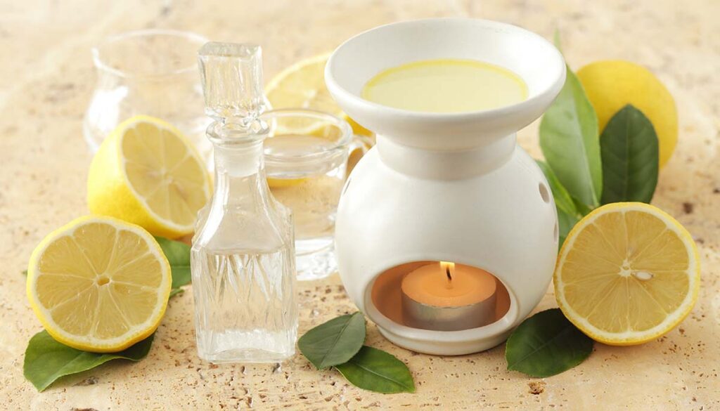 Lemon oil and aromatherapy chimney