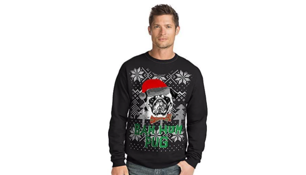 Bah Hum Pug Christmas sweater