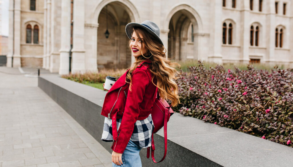 Woman In Red Jacket