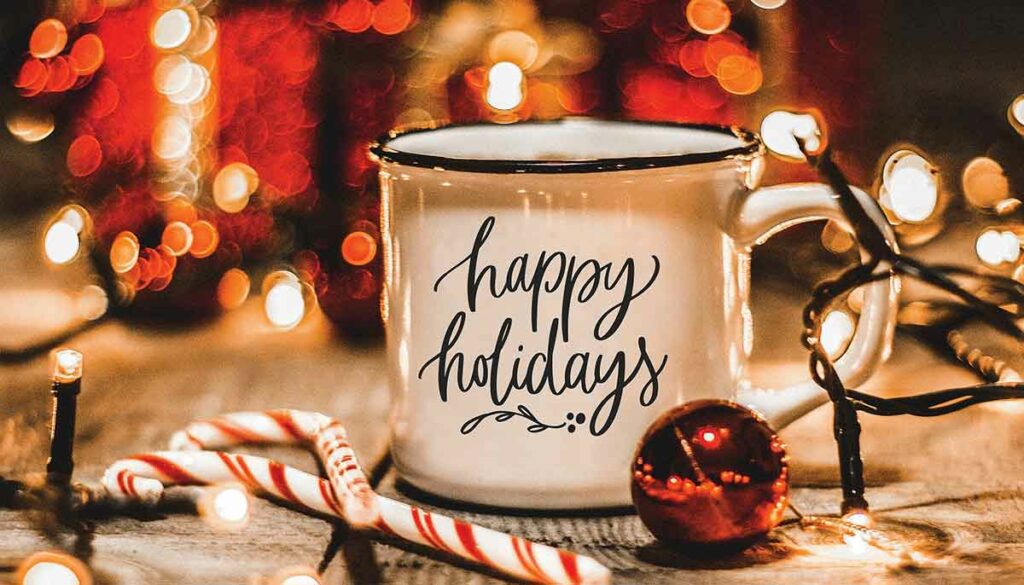 Happy holidays mug