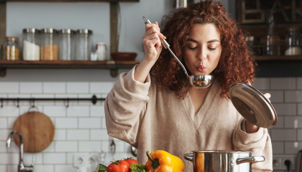 Woman cooking