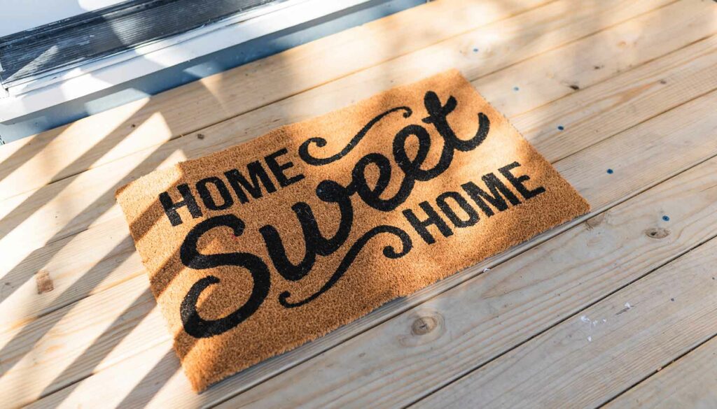 home sweet home door mat