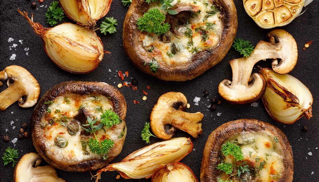 stuffed portobello mushrooms