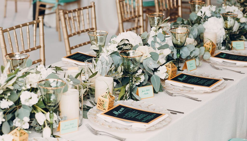 Pretty wedding table