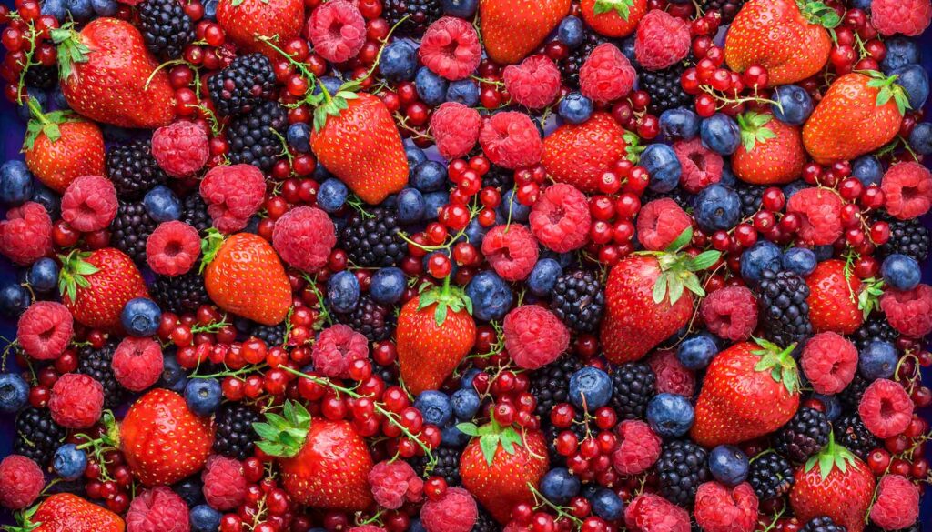 an assortment of berries