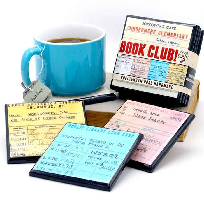 Library Due Date Coaster Set