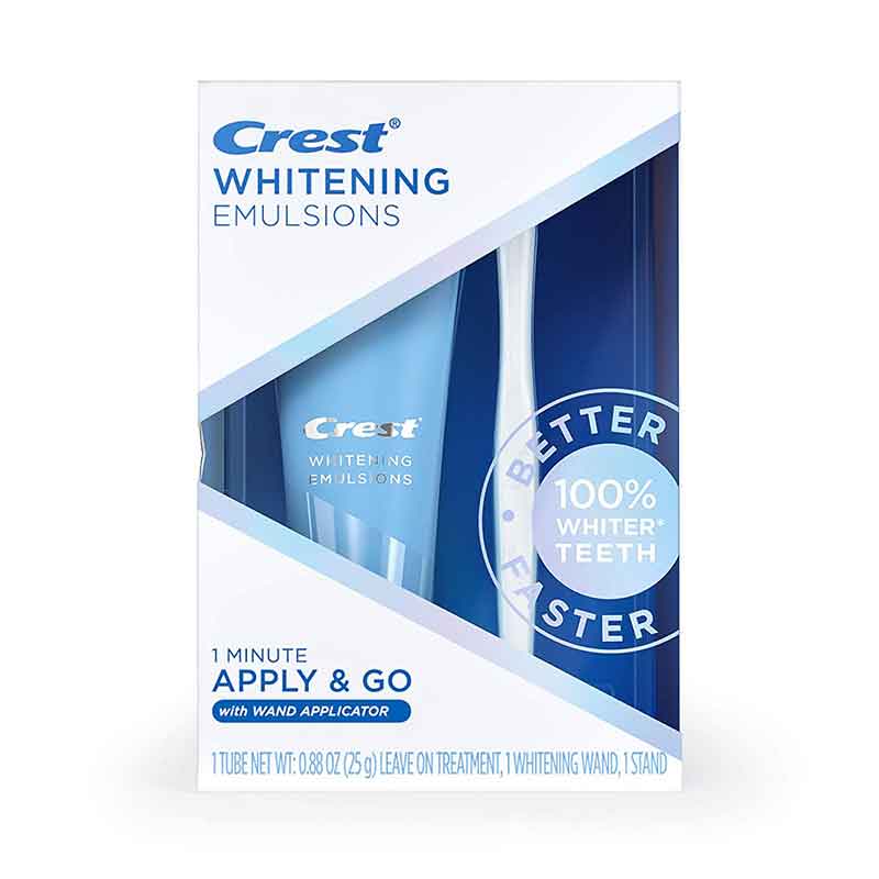 Crest Whitening Emulsions Leave-On Teeth Whitening Gel Kit