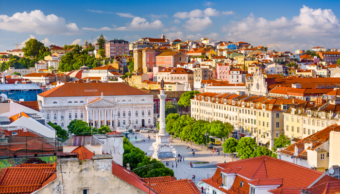 panoramic shot of Lisbon, Portugal