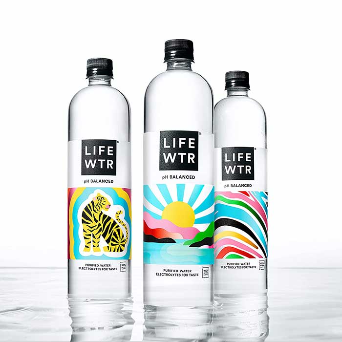 LifeWTR bottles of water