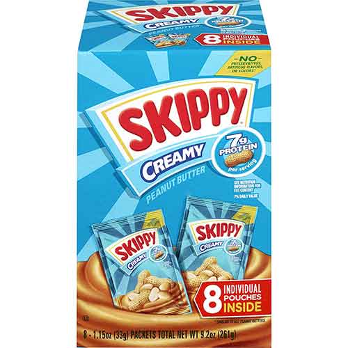 Skippy peanut butter squeeze packs