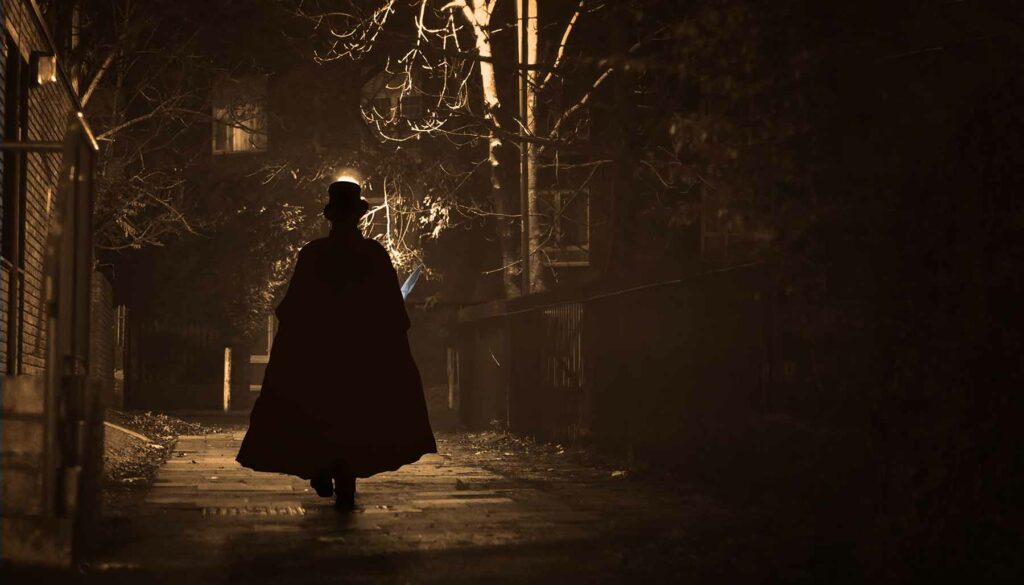 Jack the Ripper in action, reenactment photo