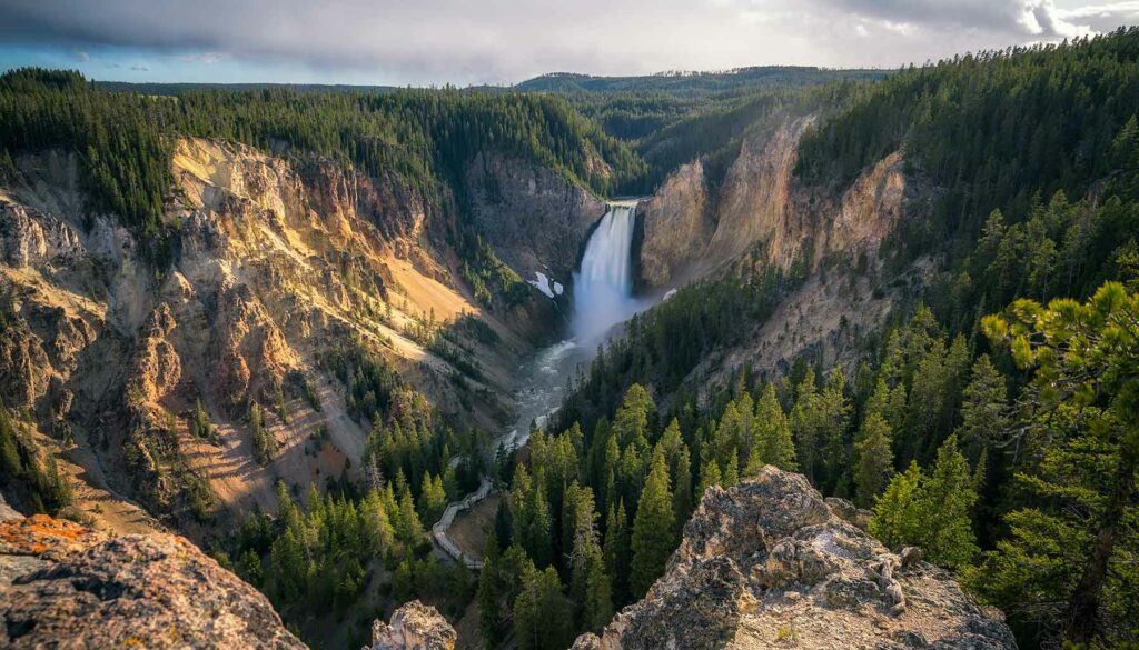 Yellowstone Falls in Wyoming