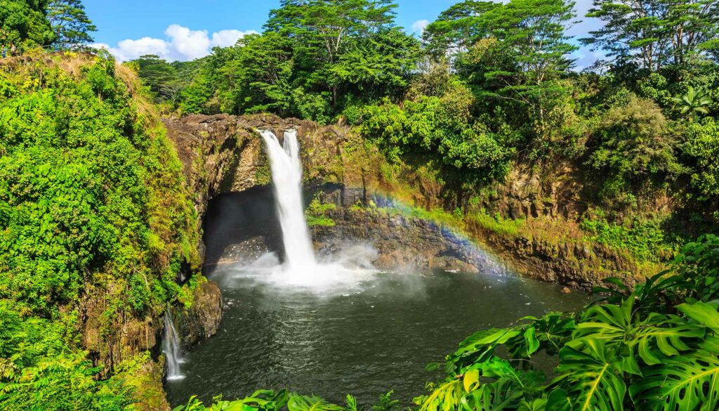 Rainbow Falls in Hawaii