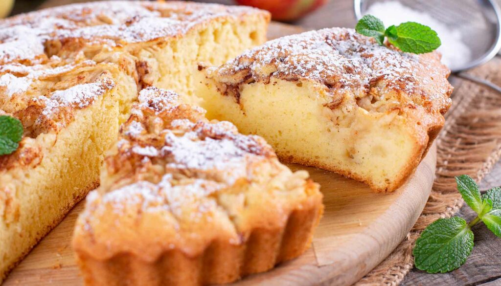 sliced Irish apple cake